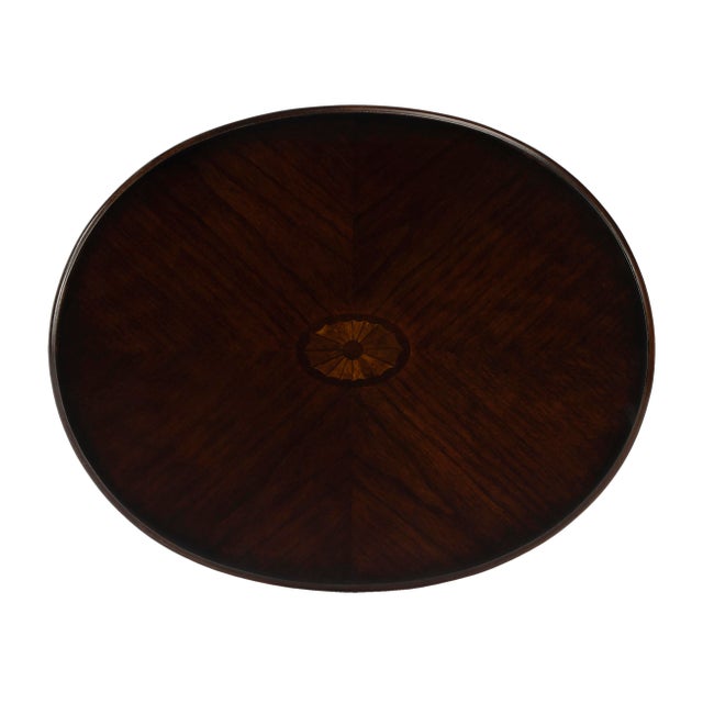 Wood Arielle Accent Table, Dark Brown For Sale - Image 7 of 9