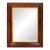 English Rectangular Mirror With Figured Wood Frame (H 24 3/4 X W 19 3/4) For Sale