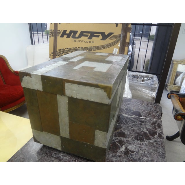 Paul Evans Style Cityscape Patchwork Burlwood Chest For Sale In Houston - Image 6 of 11