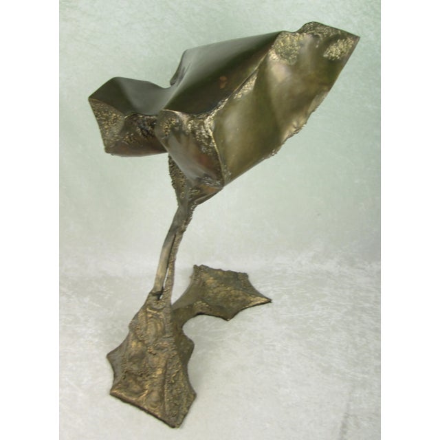 Mid-Century Modern 1975 Rogelio Madero De La Pena Bronze Sculpture "Campana en El Norte" For Sale - Image 3 of 18