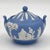 Vintage Wedgwood Blue Jasperware Covered Sugar Bowl or Lidded Trinket Dish For Sale In New York - Image 6 of 11