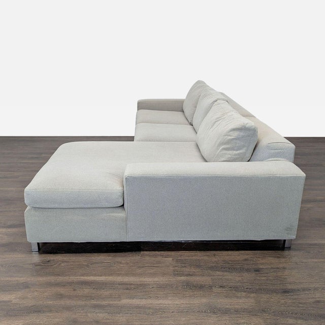 Modern Room & Board Modern Sectional Sofa With Right Chaise For Sale - Image 3 of 8