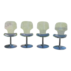 Late 20th Century Hill MFG Lucite Chairs on Tulip Base Contemporary and Clean Design - Set of 4