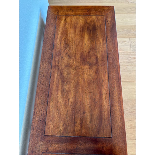Brown Vintage Henredon Chinoiserie/Ming Style Sofa Table/Console For Sale - Image 8 of 14