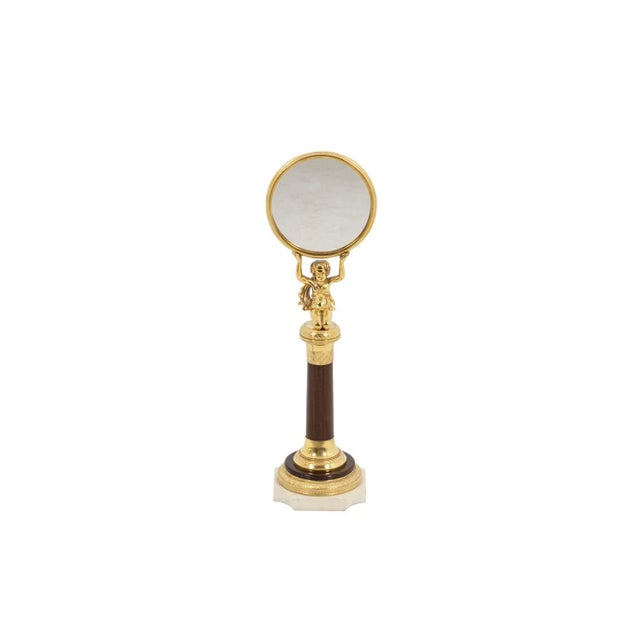 Gold Small Mirror in Rosewood and Gilt Bronze For Sale - Image 8 of 8