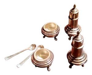 Vintage 950 Sterling Silver Salt Cellars & Pepper Shakers- 6 Pieces