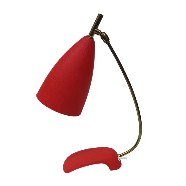 Red Table Lamp from Cosack, 1950s For Sale