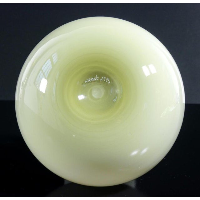 White Opal Blown Glass Vase from VeArt For Sale - Image 8 of 10