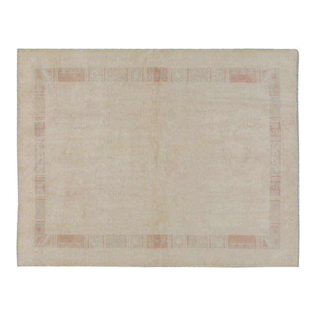 Vintage Turkish Anatolian Hand Knotted Wool Rug, 5'1''x6'6'' For Sale