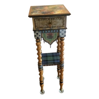 1990s Mackenzie Childs Barley Twist Table For Sale