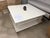 White Cannello 50” Cocktail Table For Sale - Image 8 of 9