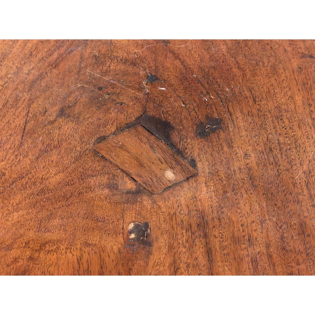 Brown Sculptural Folk Art Side Table in Wood For Sale - Image 8 of 11