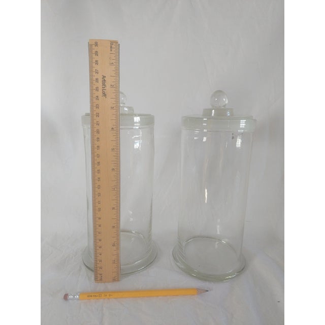 Corning Inc. Mid 20th Century Vintage Glass Apothecary Jars - Set of 2 For Sale - Image 4 of 6