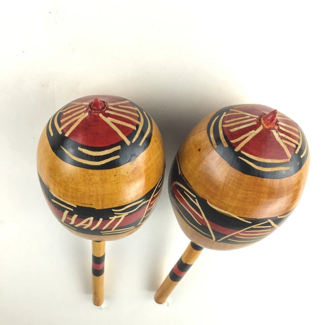 Vintage Gourd Salsa Music Hand Shakers Haiti For Sale - Image 9 of 10