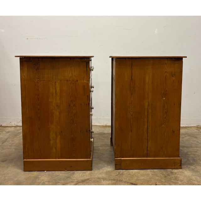 19th Century English Pine Nightstands For Sale In Naples, FL - Image 6 of 9