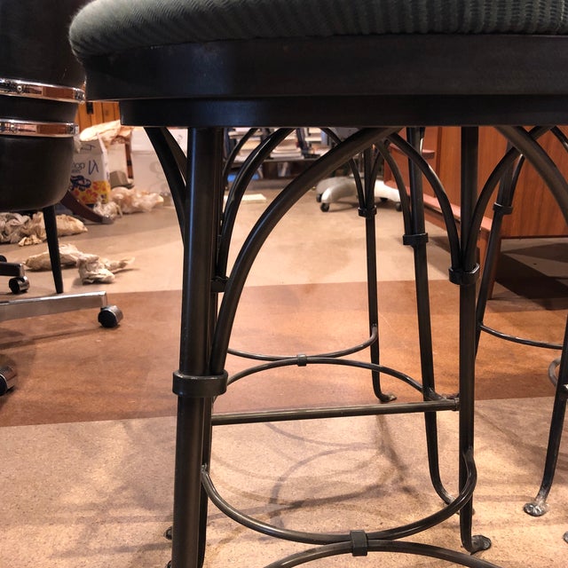 Charleston Handwrought Iron Swivel Counter Stools Set of 6