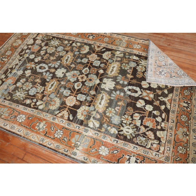 Persian Antique Zabihi Collection Persian Accent Rug - 4'5" x 6'9" For Sale - Image 3 of 9