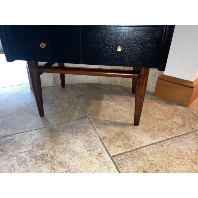 Black Mid Century Modern Nightstand For Sale - Image 8 of 9