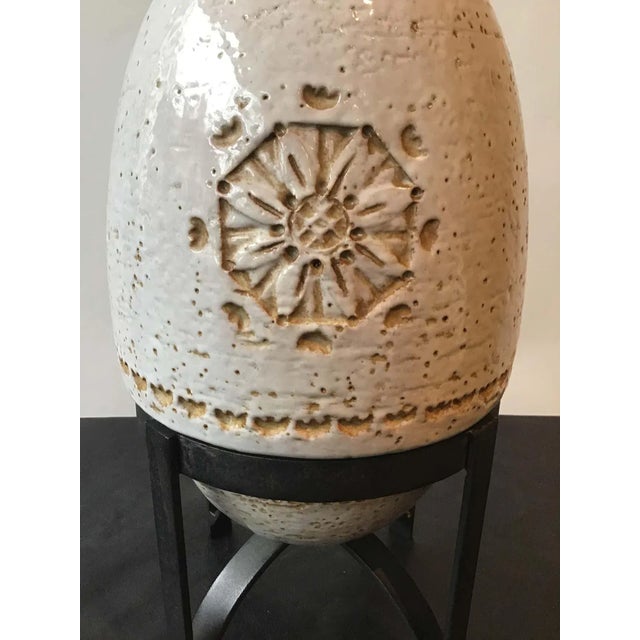 Bitossi Ceramic Lamp on Iron Base For Sale - Image 9 of 12