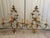 Offering for sale this stunning pair of Florentine-style, gilt tole, 3-arm wall sconces with the following fine features:...
