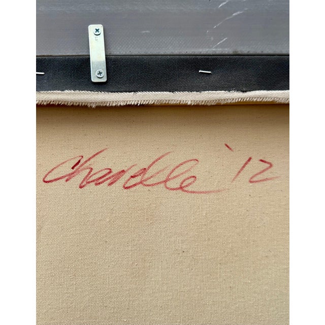 Rene Chavelle, Large Trompe L'oeil Oil Painting Rene Chavelle Belgian Hyper Realist Apples, c.1980's For Sale - Image 9 of 10