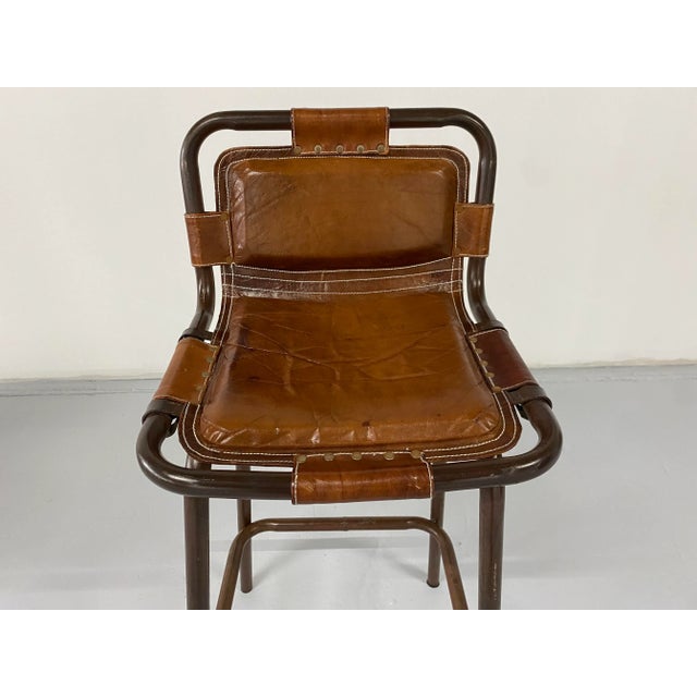 Metal 1950s Mid Century Barstools - a Pair For Sale - Image 7 of 10