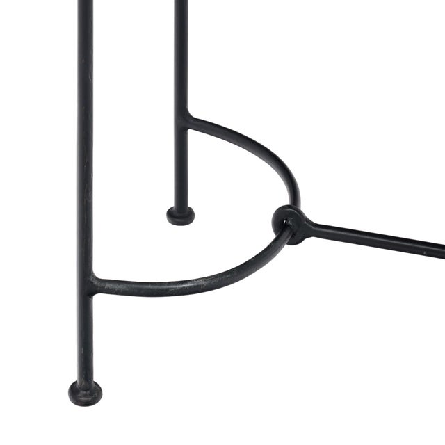 Vintage French Console Table, Iron and Marble For Sale In Austin - Image 6 of 9