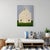 White El Guapo by Justin Wheatley | Acrylic on Canvas White Barn With Green Field For Sale - Image 8 of 11