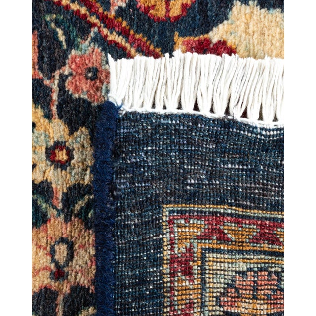 2000 - 2009 Mogul, One-of-a-Kind Hand-Knotted Area Rug in Blue, 8' 1" x 10' 7" For Sale - Image 5 of 8