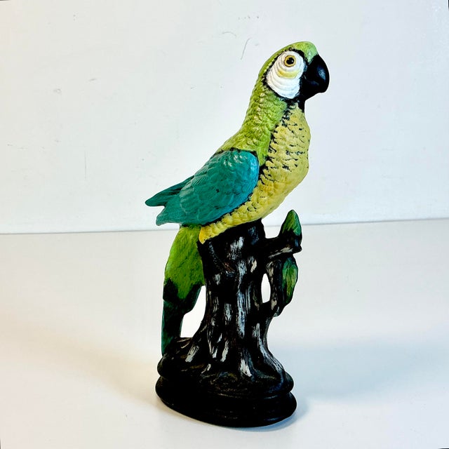 Cinco De Mayo - 1970s Vintage Boho Chic Coastal Ceramic Folk Art Parrot Figural For Sale - Image 4 of 12