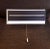 1960s Vintage Wall Lamp with White Fins & Black Metal Cover with Chrome Trim & Pull, 1960s For Sale - Image 5 of 5