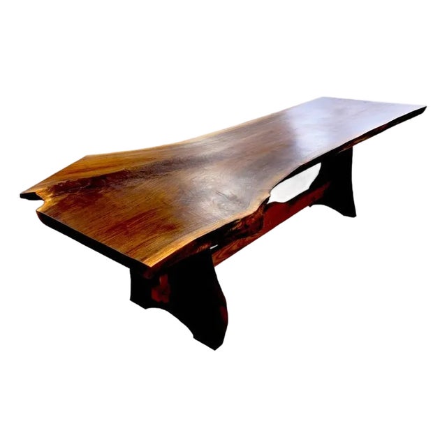 Montana Live Edge Walnut Dining Table Handcrafted by Rancher Artisan For Sale