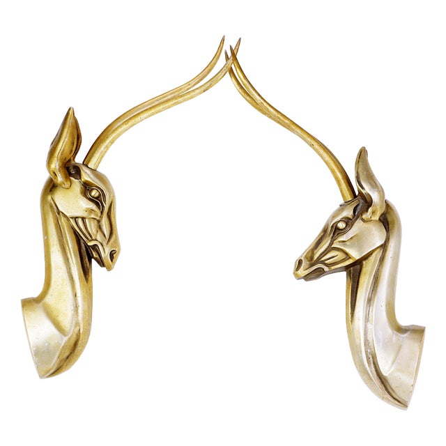 Modernist Anodized Aluminum Gazelle Wall Sculpture by Pendergast, 1960s For Sale