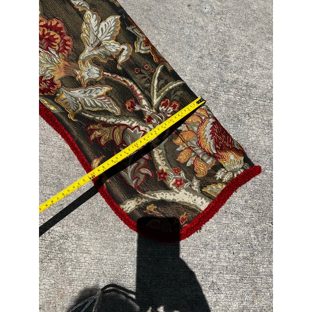 Vintage Pair of Cornice Hand Made Curtain Window Panels For Sale - Image 10 of 12