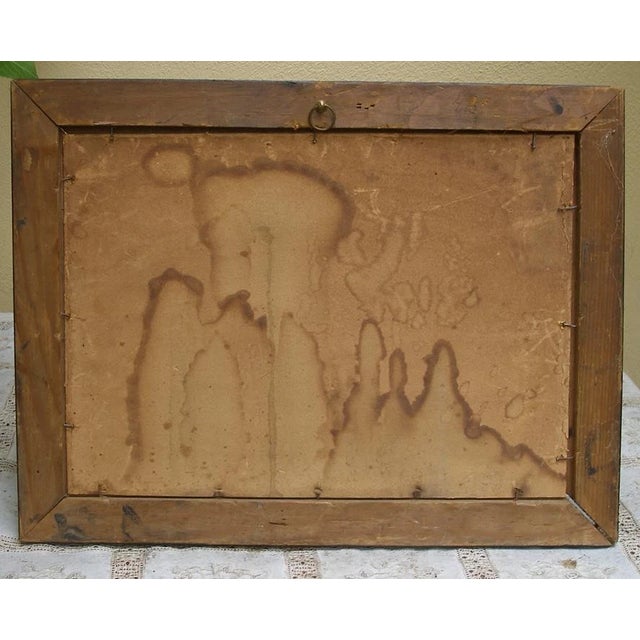 C1870 Italian Fine Antique Painting "Cupid in the Chariot of Swans" Framed For Sale In Miami - Image 6 of 7