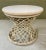 Victorian 1960s White Rattaan Wicker Bamboo Side Table For Sale - Image 3 of 10