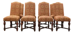 Vintage Designmaster Traditional Upholstered Dining Chairs (Set of 8)