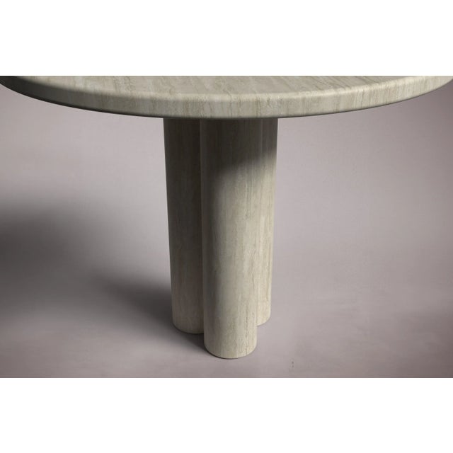 Not Yet Made - Made To Order Zade Travertine Round Dining Table 35.4 For Sale - Image 5 of 5