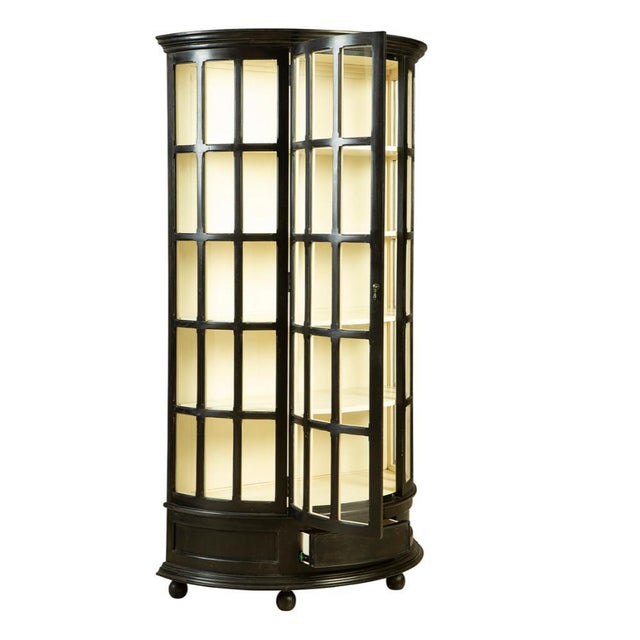 Franklin Telephone Booth-Style Wood Display Cabinet by Furniture Classics For Sale - Image 4 of 9