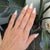 Contemporary Minimalist Modern Contour Band: Solid 14k Gold Curved Stackable Ring, Size 6.75 For Sale - Image 3 of 10