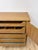 Mid Century Tallboy Dresser MCM Five Drawer Brass Accent Warm Gray Tone Wood For Sale - Image 13 of 14