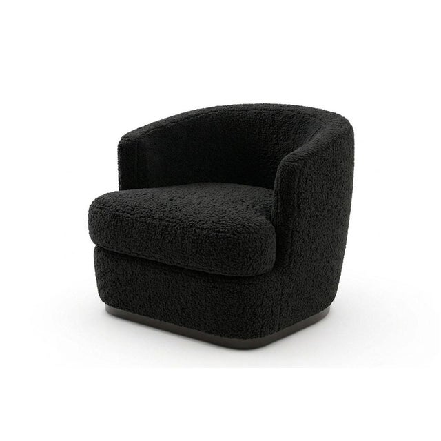 Ancla Swivel Chair in Black by Moanne For Sale - Image 6 of 6