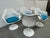 Knoll Eero Saarinen for Knoll Tulip Swivel Arm Chairs, Set of Five For Sale - Image 4 of 12