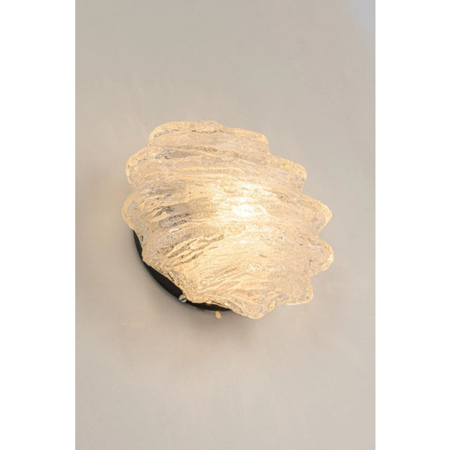 Metal Petite Ice Glass Sconces from Limburg, Germany, Set of 2 For Sale - Image 7 of 10