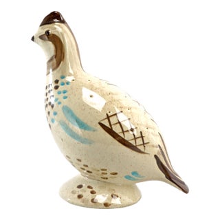 Mid Century Large Redwing Pottery Quail Hors d'Oeuvres Appetizer Server For Sale