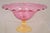 Vintage Mid Century Modern Fratelli Toso Balboa Italian Venetian Blown Art Glass Pink Swirl Gold Flecks Fruit Bowl. Item...