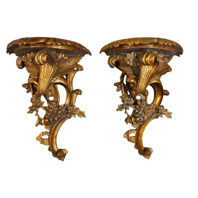Vintage Baroque Shelves, 1960s, Set of 2 For Sale - Image 4 of 4