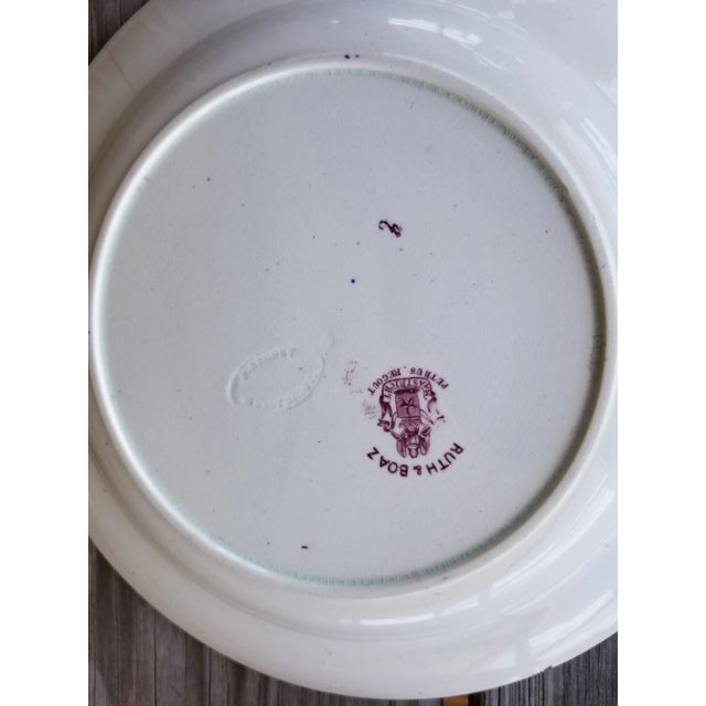 Set of Six Antique Ruth and Boaz Transferware Plates For Sale - Image 4 of 7