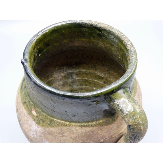 19th-Century French Confit Pot Jar Green Glaze For Sale - Image 9 of 9