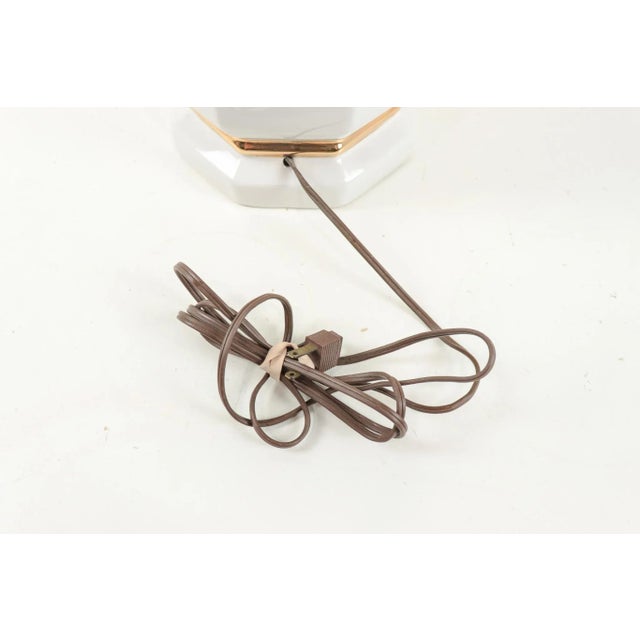 1970s Ceramic Ginger Jar Table Lamp With Floral Design For Sale In Kansas City - Image 6 of 6